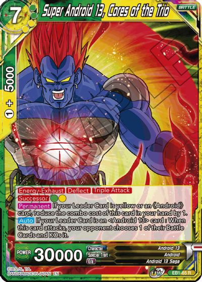 Super Android 13, Cores of the Trio (EB1-065) [Battle Evolution Booster] | Nerdhalla Games