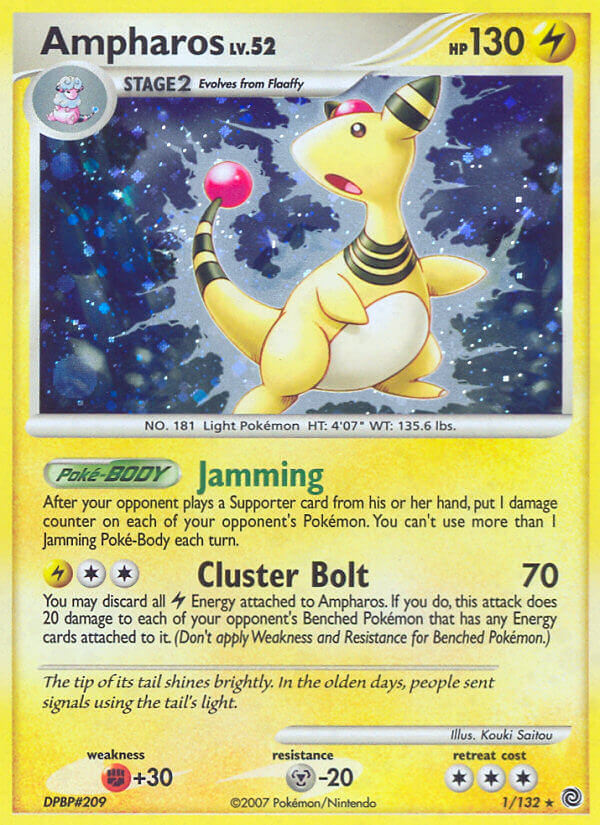 Ampharos (1/132) (Theme Deck Exclusive) [Diamond & Pearl: Secret Wonders] | Nerdhalla Games