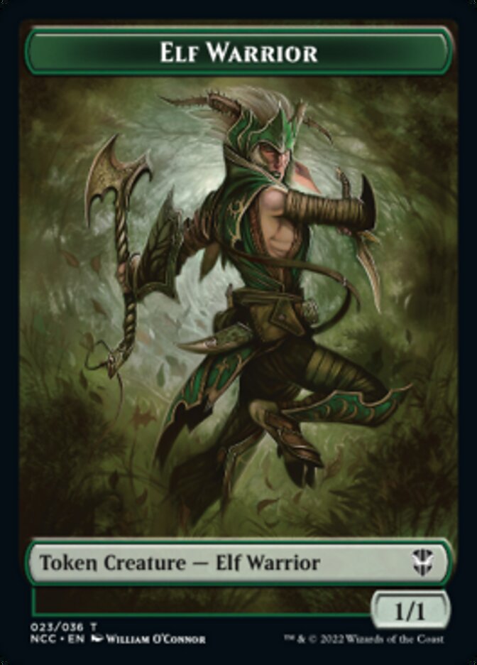 Elf Warrior // Wurm Double-sided Token [Streets of New Capenna Commander Tokens] | Nerdhalla Games