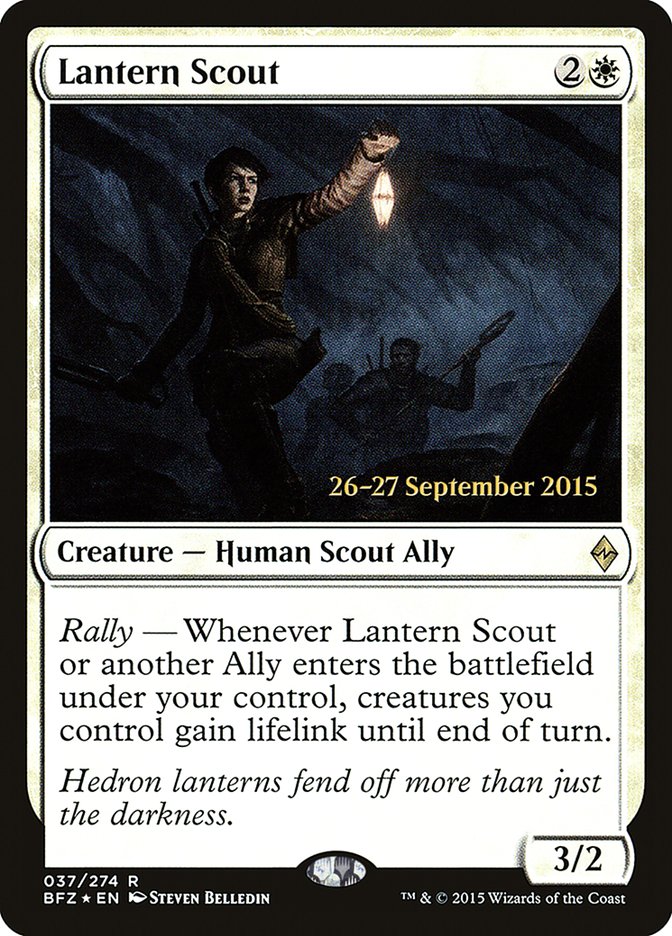 Lantern Scout  [Battle for Zendikar Prerelease Promos] | Nerdhalla Games