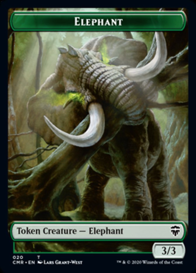 Elephant // Soldier Token [Commander Legends Tokens] | Nerdhalla Games