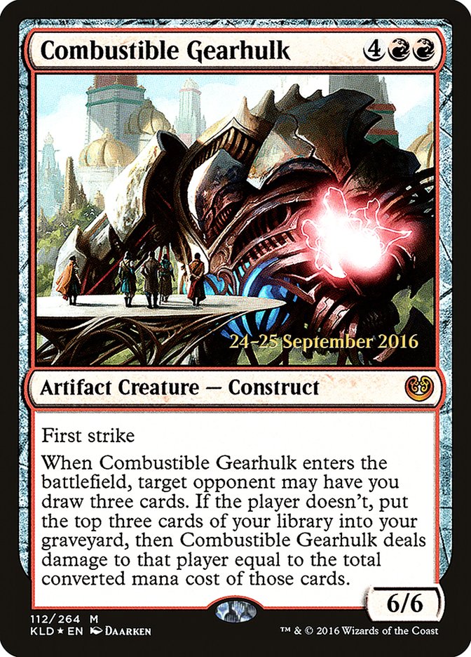 Combustible Gearhulk  [Kaladesh Prerelease Promos] | Nerdhalla Games