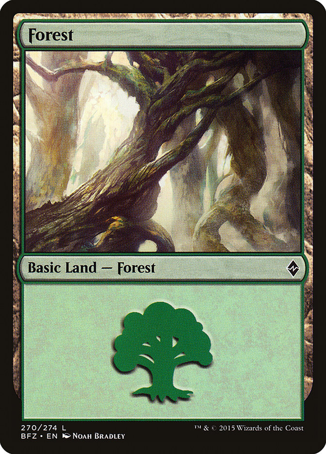 Forest (270a) [Battle for Zendikar] | Nerdhalla Games