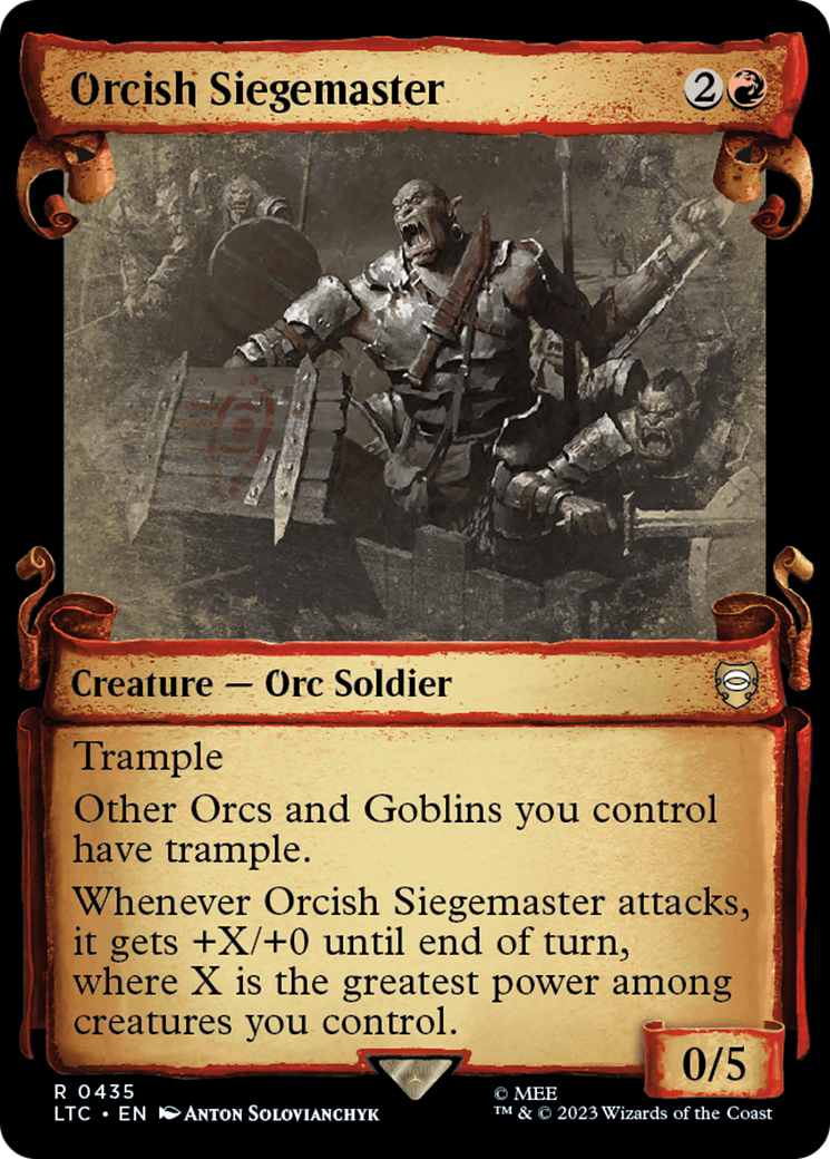 Orcish Siegemaster [The Lord of the Rings: Tales of Middle-Earth Commander Showcase Scrolls] | Nerdhalla Games