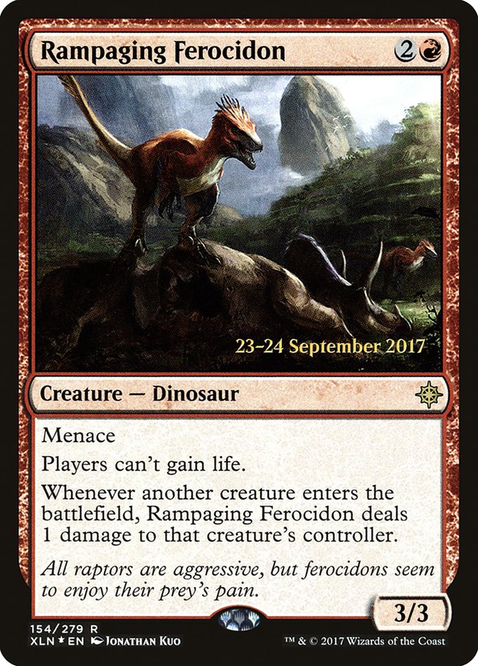 Rampaging Ferocidon  [Ixalan Prerelease Promos] | Nerdhalla Games