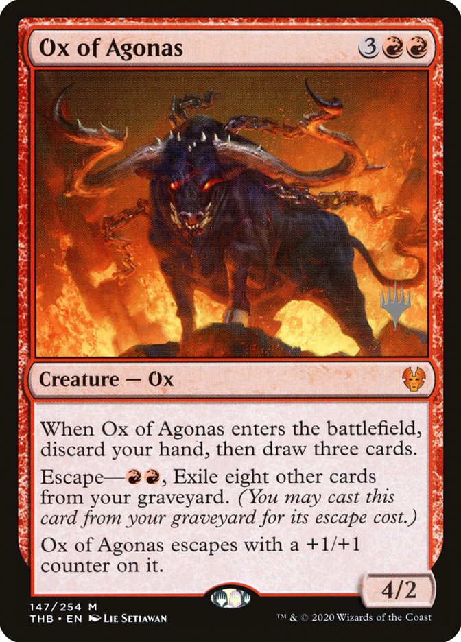 Ox of Agonas (Promo Pack) [Theros Beyond Death Promos] | Nerdhalla Games