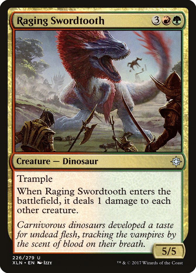 Raging Swordtooth [Ixalan] | Nerdhalla Games