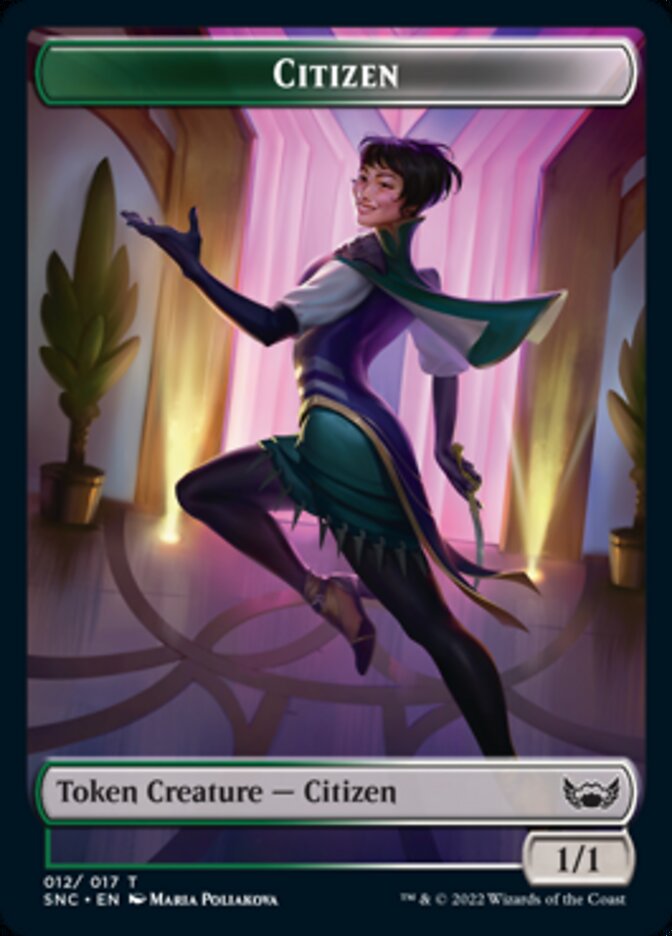 Plant // Citizen Double-sided Token [Streets of New Capenna Commander Tokens] | Nerdhalla Games