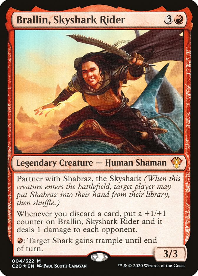 Brallin, Skyshark Rider [Commander 2020] | Nerdhalla Games