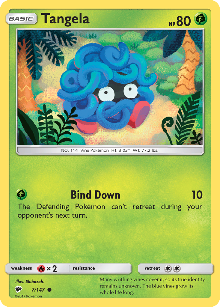 Tangela (7/147) [Sun & Moon: Burning Shadows] | Nerdhalla Games