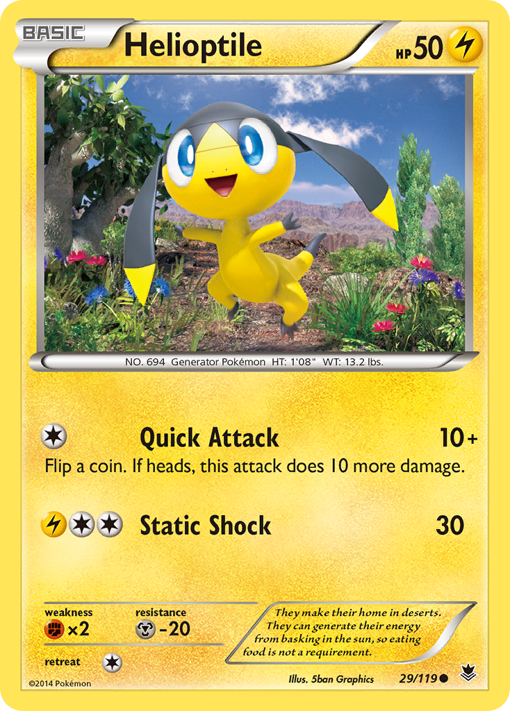 Helioptile (29/119) [XY: Phantom Forces] | Nerdhalla Games