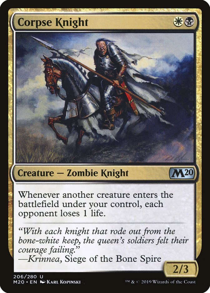 Corpse Knight (2/3 Misprint) [Core Set 2020] | Nerdhalla Games