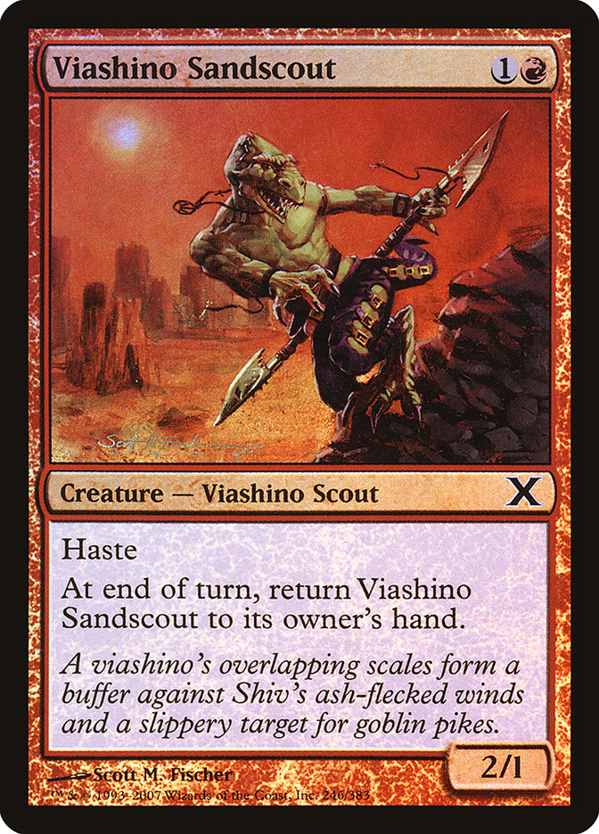 Viashino Sandscout (Premium Foil) [Tenth Edition] | Nerdhalla Games