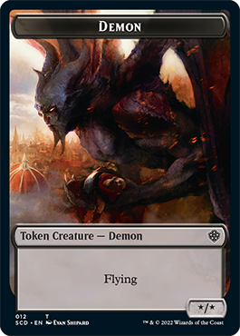 Demon // Demon Double-Sided Token [Starter Commander Decks] | Nerdhalla Games