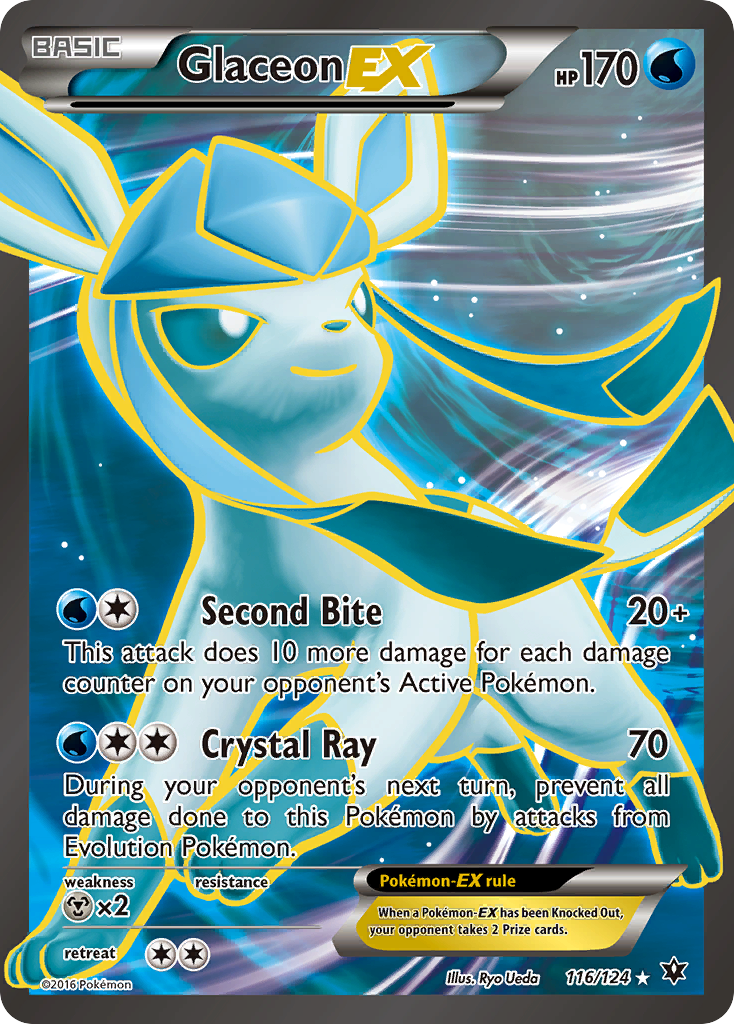 Glaceon EX (116/124) [XY: Fates Collide] | Nerdhalla Games