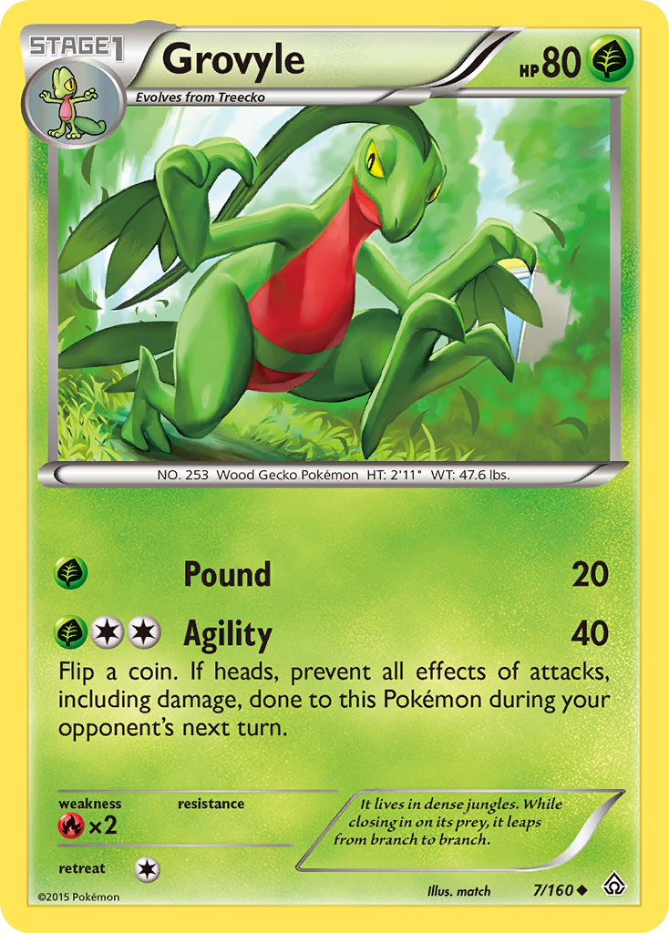 Grovyle (7/160) [XY: Primal Clash] | Nerdhalla Games