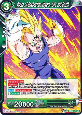 Prince of Destruction Vegeta, Life and Death [BT11-067] | Nerdhalla Games