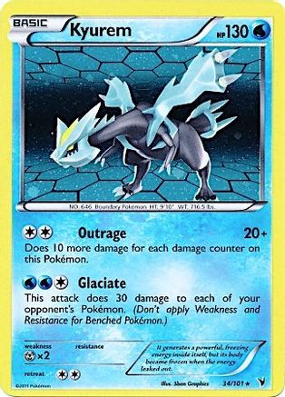 Kyurem (34/101) (Cosmos Holo) [Black & White: Noble Victories] | Nerdhalla Games