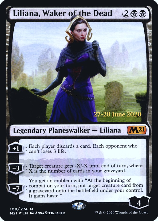 Liliana, Waker of the Dead  [Core Set 2021 Prerelease Promos] | Nerdhalla Games