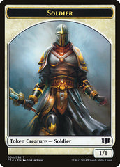 Soldier // Spirit Double-sided Token [Commander 2014 Tokens] | Nerdhalla Games