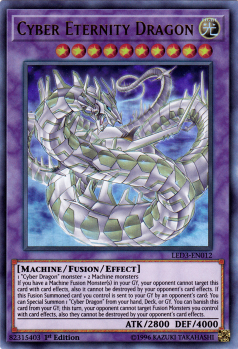 Cyber Eternity Dragon [LED3-EN012] Ultra Rare | Nerdhalla Games