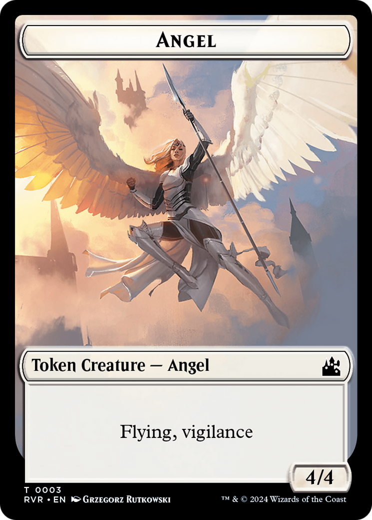 Angel Token (0003) [Ravnica Remastered Tokens] | Nerdhalla Games