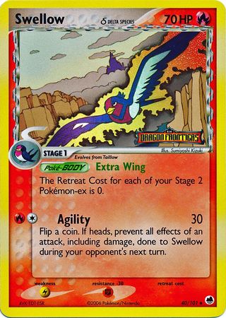 Swellow (40/101) (Delta Species) (Stamped) [EX: Dragon Frontiers] | Nerdhalla Games