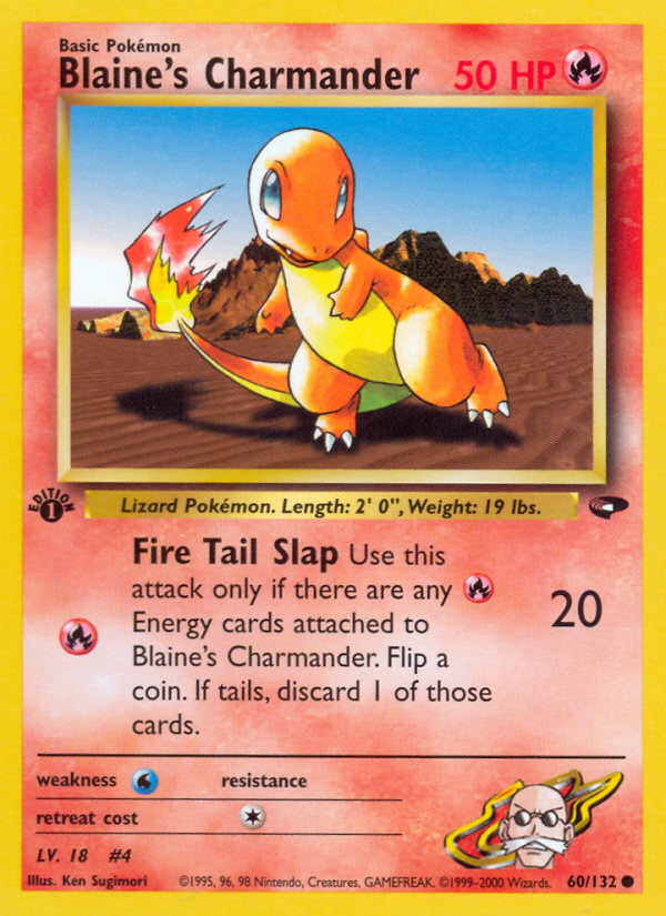 Blaine's Charmander (60/132) [Gym Challenge 1st Edition] | Nerdhalla Games