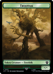 Beast // Treefolk Double Sided Token [The Lord of the Rings: Tales of Middle-Earth Commander Tokens] | Nerdhalla Games