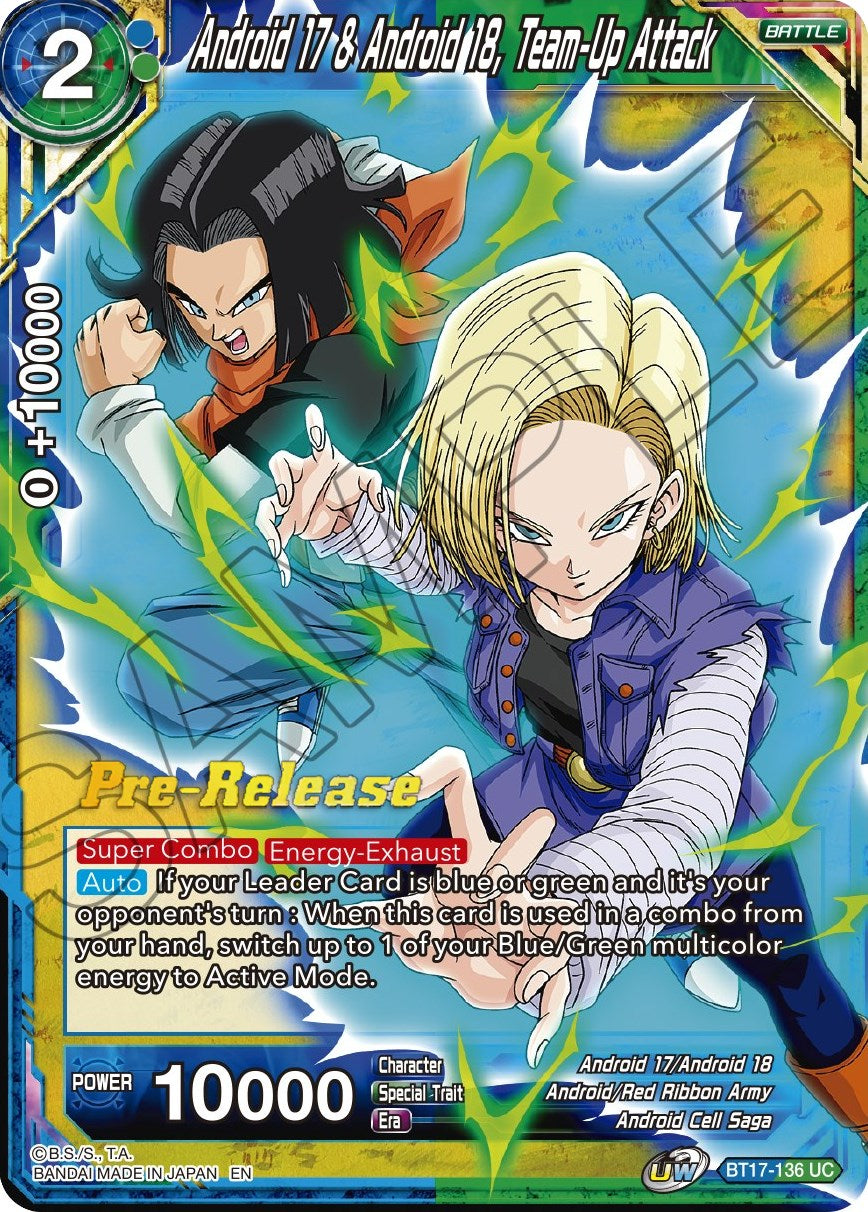 Android 17 & Android 18, Team-Up Attack (BT17-136) [Ultimate Squad Prerelease Promos] | Nerdhalla Games