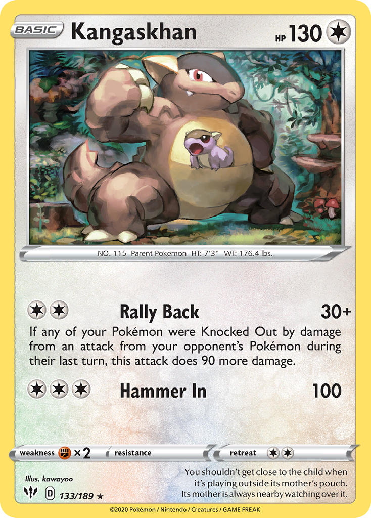 Kangaskhan (133/189) (Theme Deck Exclusive) [Sword & Shield: Darkness Ablaze] | Nerdhalla Games