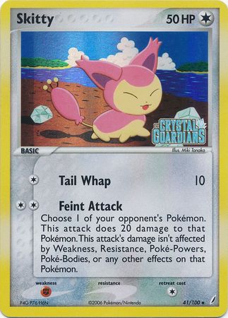 Skitty (41/100) (Stamped) [EX: Crystal Guardians] | Nerdhalla Games