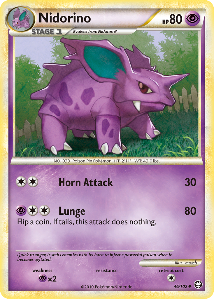 Nidorino (46/102) [HeartGold & SoulSilver: Triumphant] | Nerdhalla Games