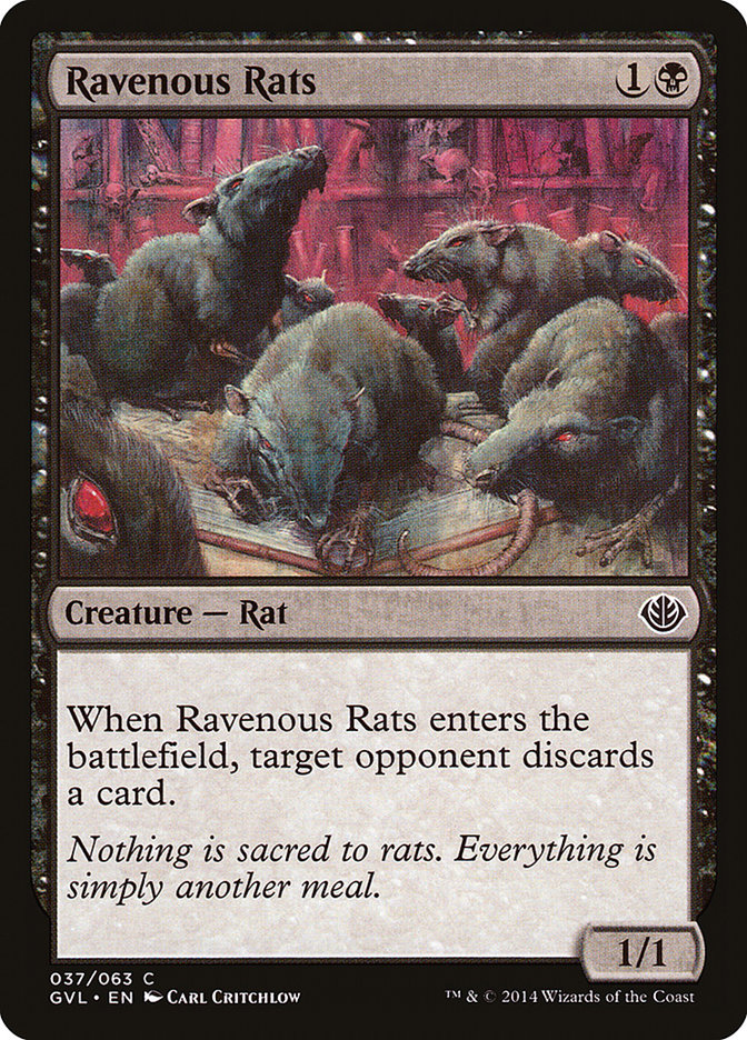 Ravenous Rats (Garruk vs. Liliana) [Duel Decks Anthology] | Nerdhalla Games