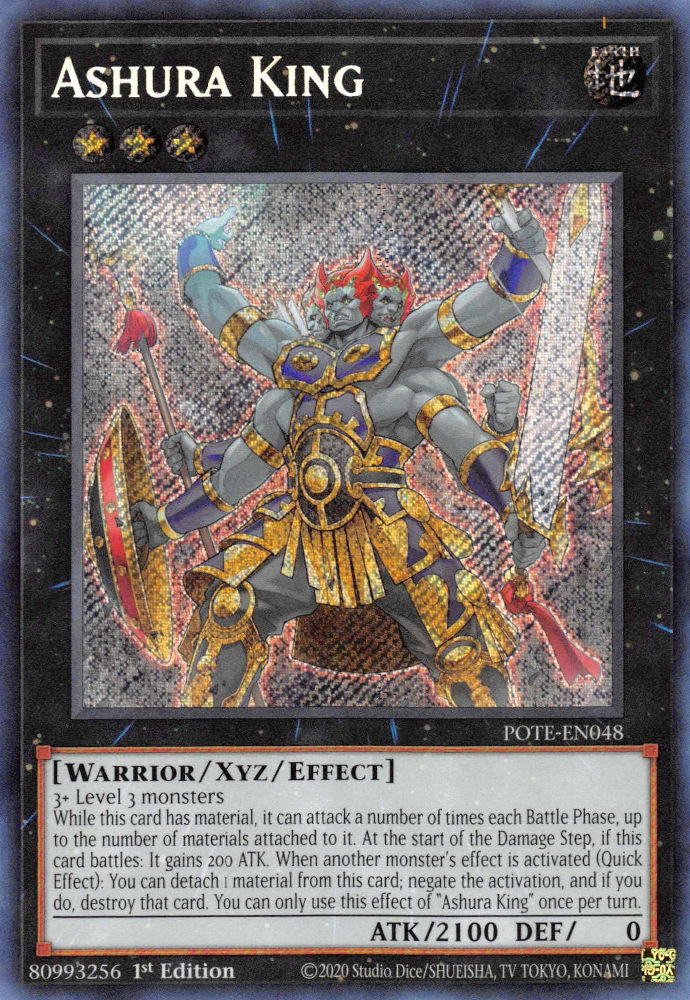 Ashura King [POTE-EN048] Secret Rare | Nerdhalla Games