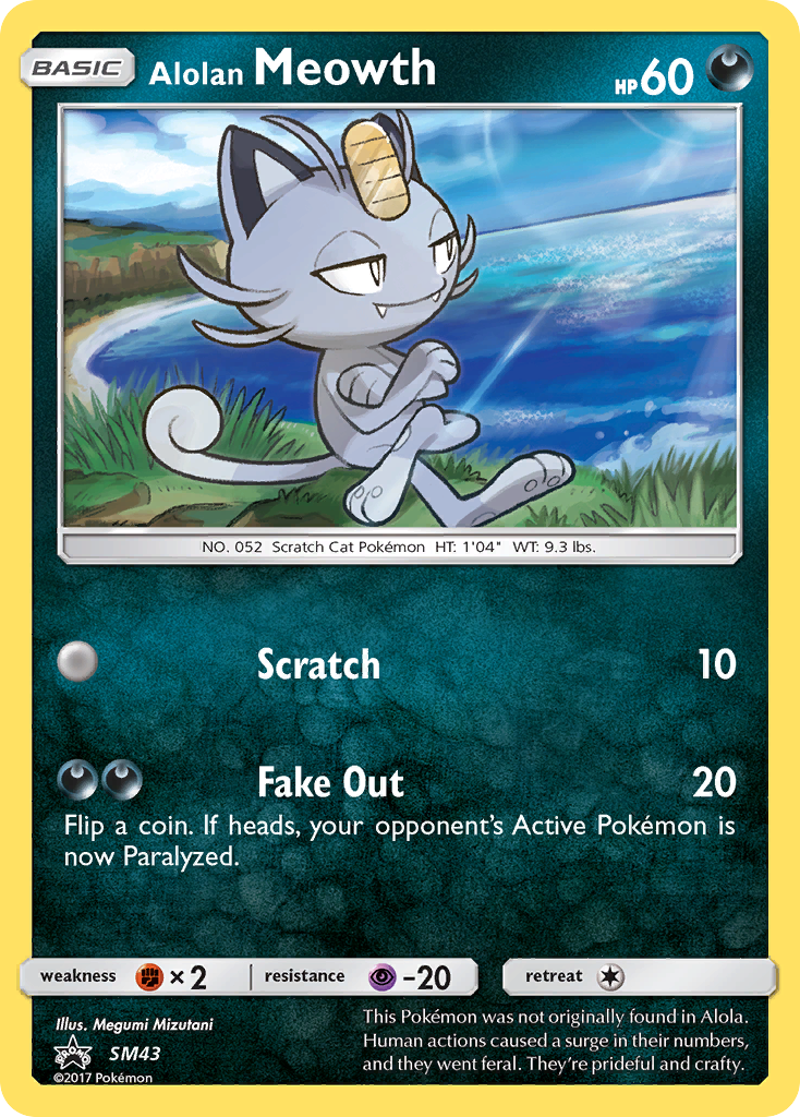 Alolan Meowth (SM43) [Sun & Moon: Black Star Promos] | Nerdhalla Games