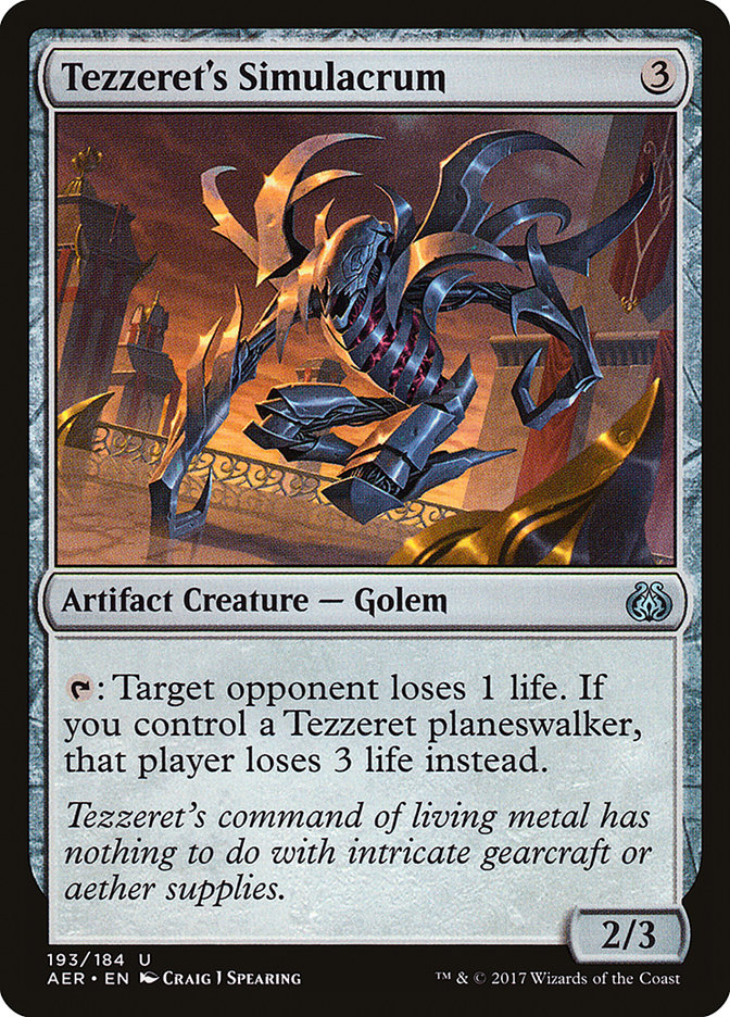 Tezzeret's Simulacrum [Aether Revolt] | Nerdhalla Games