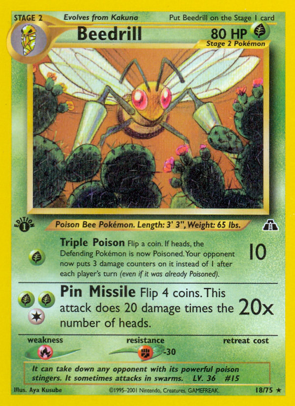 Beedrill (18/75) [Neo Discovery 1st Edition] | Nerdhalla Games