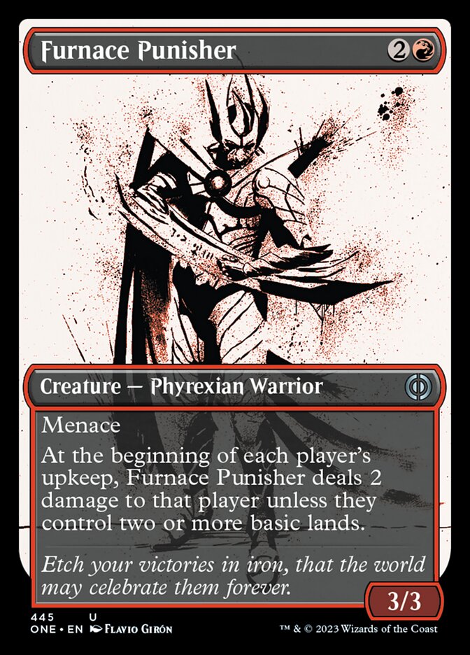 Furnace Punisher (Showcase Ichor Step-and-Compleat Foil) [Phyrexia: All Will Be One] | Nerdhalla Games