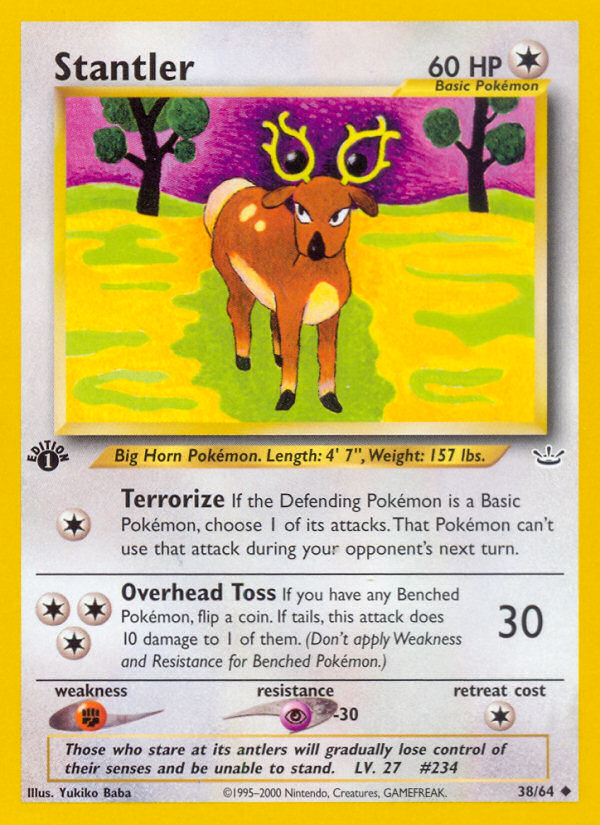 Stantler (38/64) [Neo Revelation 1st Edition] | Nerdhalla Games