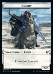 Zombie Knight // Knight Double-sided Token [Dominaria United Commander Tokens] | Nerdhalla Games