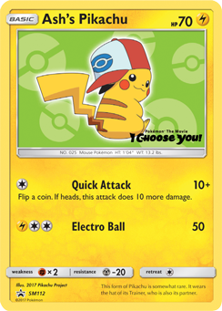 Ash's Pikachu (SM112) [Sun & Moon: Black Star Promos] | Nerdhalla Games