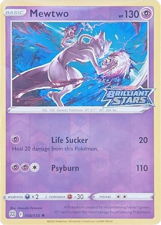 Mewtwo (056/172) (Brilliant Stars Stamped) [Sword & Shield: Brilliant Stars] | Nerdhalla Games