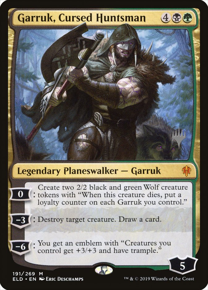 Garruk, Cursed Huntsman (Promo Pack) [Throne of Eldraine Promos] | Nerdhalla Games