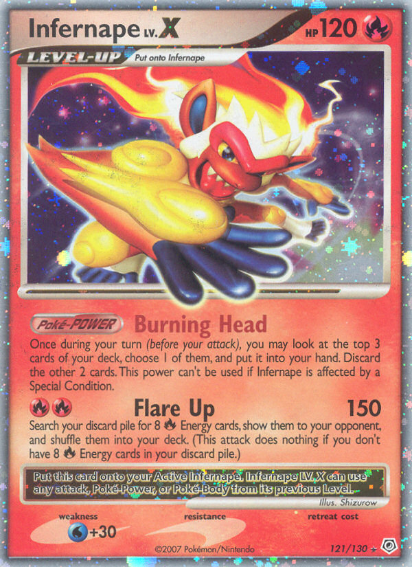 Infernape LV.X (121/130) [Diamond & Pearl: Base Set] | Nerdhalla Games