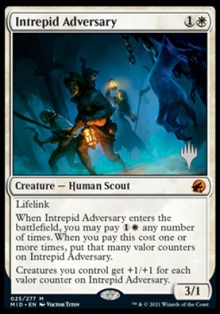 Intrepid Adversary (Promo Pack) [Innistrad: Midnight Hunt Promos] | Nerdhalla Games