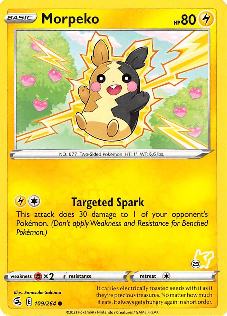 Morpeko (109/264) (Pikachu Stamp #23) [Battle Academy 2022] | Nerdhalla Games