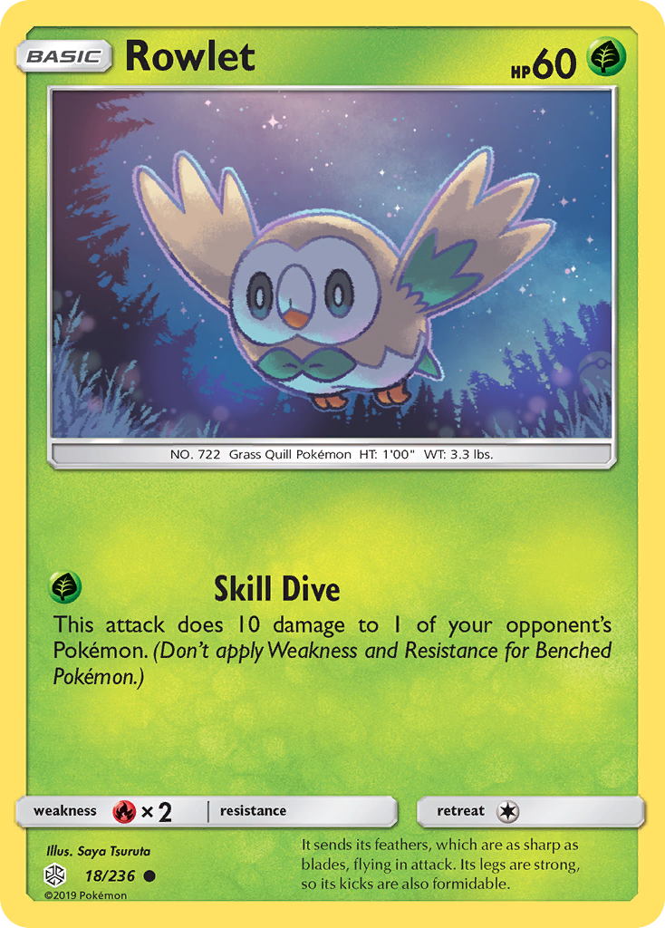 Rowlet (18/236) [Sun & Moon: Cosmic Eclipse] | Nerdhalla Games