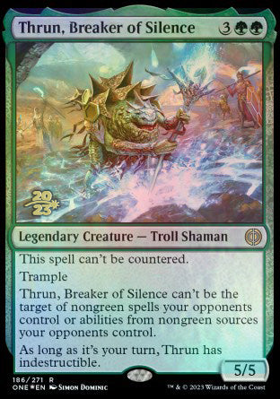 Thrun, Breaker of Silence [Phyrexia: All Will Be One Prerelease Promos] | Nerdhalla Games