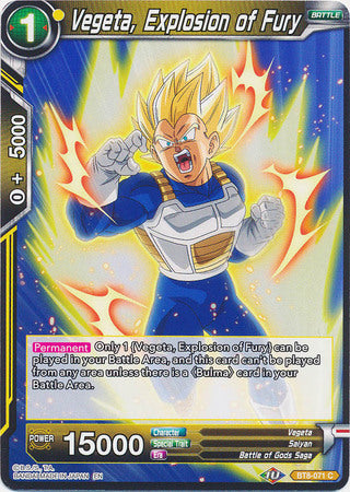 Vegeta, Explosion of Fury [BT8-071] | Nerdhalla Games